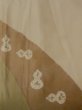 Photo5: O0312R Used Japanese kimono   Gray OSHIMA-TSUMUGI for men / Silk. Tortoise-shell pattern(Hexagonal pattern)   (Grade B) (5)