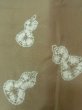 Photo6: O0312R Used Japanese kimono   Gray OSHIMA-TSUMUGI for men / Silk. Tortoise-shell pattern(Hexagonal pattern)   (Grade B) (6)
