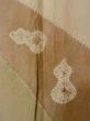 Photo7: O0312R Used Japanese kimono   Gray OSHIMA-TSUMUGI for men / Silk. Tortoise-shell pattern(Hexagonal pattern)   (Grade B) (7)