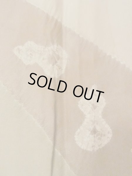 Photo7: O0312R Used Japanese kimono   Gray OSHIMA-TSUMUGI for men / Silk. Tortoise-shell pattern(Hexagonal pattern) 120 Tortoise-shell pattern(Hexagonal pattern)  (Grade B) (7)