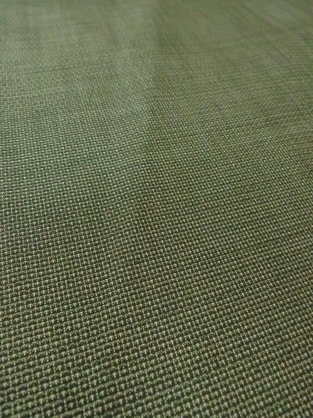 Photo13: O0312R Used Japanese kimono   Gray OSHIMA-TSUMUGI for men / Silk. Tortoise-shell pattern(Hexagonal pattern) 120 Tortoise-shell pattern(Hexagonal pattern)  (Grade B) (13)