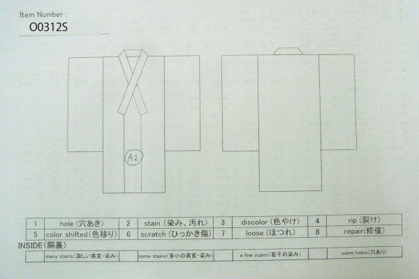 Photo13: O0312S Used Japanese kimono   Black OSHIMA-TSUMUGI for men / Silk. Stripes   (Grade B) (13)