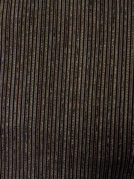 Photo13: Mint O0312T Used Japanese kimono   Black OSHIMA-TSUMUGI for men / Silk. Stripes   (Grade A) (13)