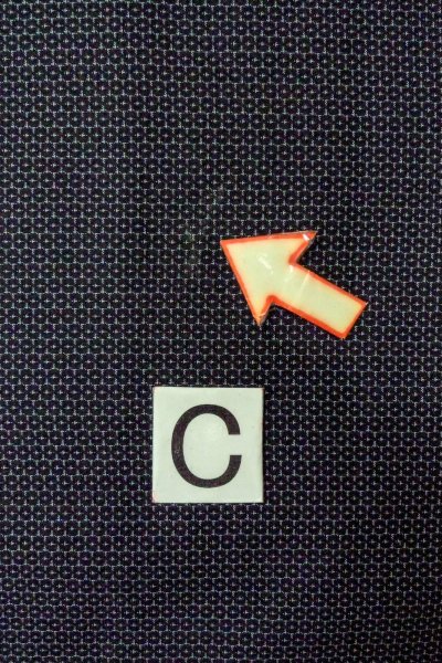 Photo16: O0312U Used Japanese kimono  Dark Indigo Blue Men's Kimono for men / Silk. Tortoise-shell pattern(Hexagonal pattern)   (Grade B) (16)