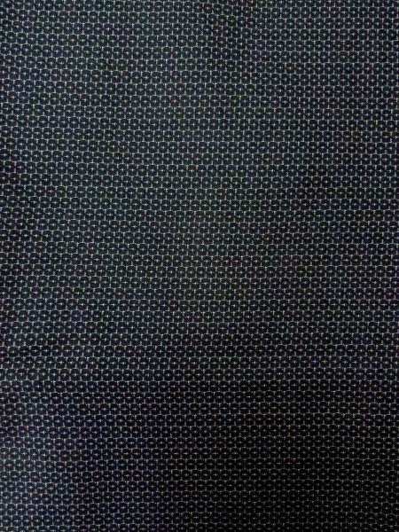 Photo14: O0312V Used Japanese kimono  Dark Indigo Blue Men's Haori for men / Silk. Tortoise-shell pattern(Hexagonal pattern)   (Grade C) (14)