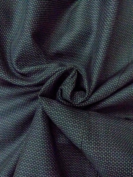 Photo20: O0312V Used Japanese kimono  Dark Indigo Blue Men's Haori for men / Silk. Tortoise-shell pattern(Hexagonal pattern)   (Grade C) (20)