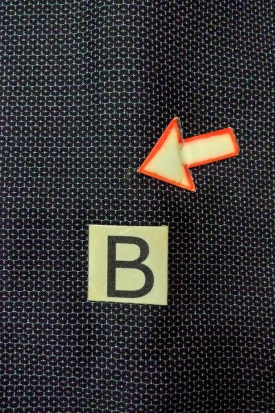 Photo24: O0312V Used Japanese kimono  Dark Indigo Blue Men's Haori for men / Silk. Tortoise-shell pattern(Hexagonal pattern)   (Grade C) (24)