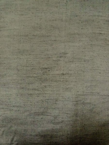 Photo4: Mint O0312W Used Japanese kimono  Light Gray YUUKI-TSUMUGI for men / Silk.    (Grade A) (4)