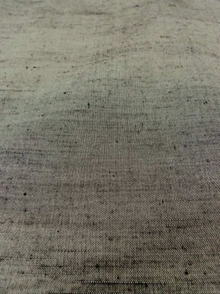 Photo7: Mint O0312W Used Japanese kimono  Light Gray YUUKI-TSUMUGI for men / Silk.    (Grade A) (7)