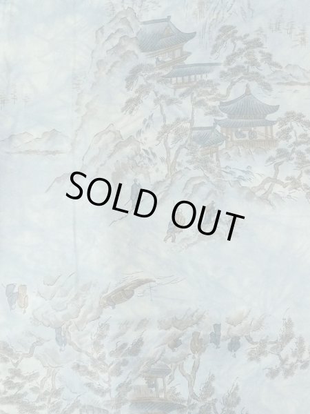 Photo6: Mint O0312X Used Japanese kimono  Light Gray YUUKI-TSUMUGI for men / Silk.    (Grade A) (6)