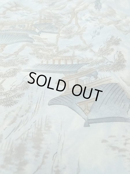 Photo10: Mint O0312X Used Japanese kimono  Light Gray YUUKI-TSUMUGI for men / Silk.    (Grade A) (10)