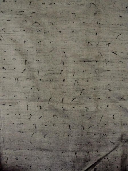 Photo15: Mint O0312X Used Japanese kimono  Light Gray YUUKI-TSUMUGI for men / Silk.    (Grade A) (15)