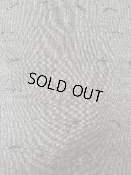 Photo17: Mint O0312X Used Japanese kimono  Light Gray YUUKI-TSUMUGI for men / Silk.    (Grade A) (17)