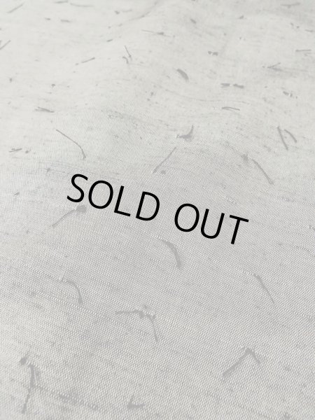 Photo18: Mint O0312X Used Japanese kimono  Light Gray YUUKI-TSUMUGI for men / Silk.    (Grade A) (18)