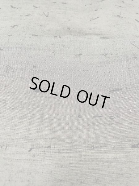 Photo19: Mint O0312X Used Japanese kimono  Light Gray YUUKI-TSUMUGI for men / Silk.    (Grade A) (19)