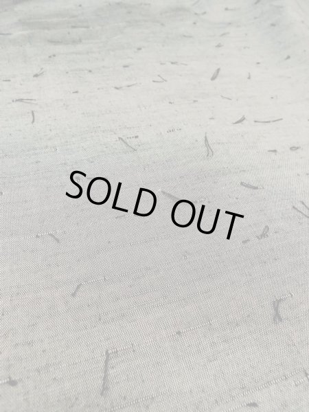 Photo20: Mint O0312X Used Japanese kimono  Light Gray YUUKI-TSUMUGI for men / Silk.    (Grade A) (20)