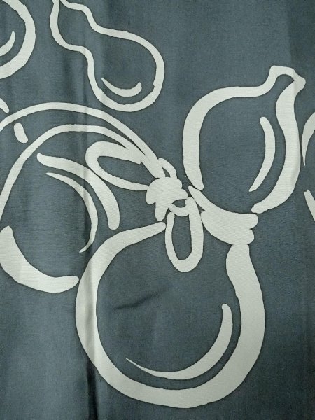 Photo6: O0312Z Used Japanese kimono   Navy Blue Men's Haori for men / Silk.    (Grade B) (6)