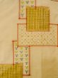 Photo3: O0328C Vintage Japanese kimono   Beige TSUMUGI pongee for women / Silk. Quadrangle,   (Grade B) (3)