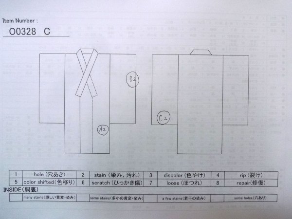 Photo13: O0328C Vintage Japanese kimono   Beige TSUMUGI pongee for women / Silk. Quadrangle,   (Grade B) (13)