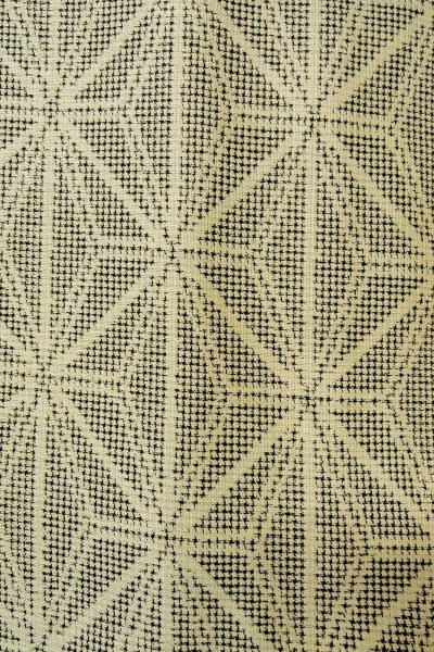 Photo5: O0328E Vintage Japanese kimono   Black TSUMUGI pongee for women / Silk. Hemp leaf   (Grade C) (5)