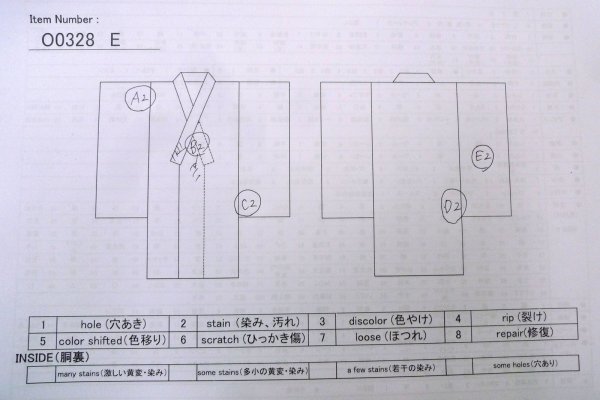 Photo11: O0328E Vintage Japanese kimono   Black TSUMUGI pongee for women / Silk. Hemp leaf   (Grade C) (11)