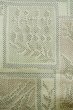 Photo6: O0328F Vintage Japanese kimono  Pale Light Blue TSUMUGI pongee for women / Silk. Flower,   (Grade D) (6)