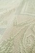Photo7: O0328F Vintage Japanese kimono  Pale Light Blue TSUMUGI pongee for women / Silk. Flower,   (Grade D) (7)
