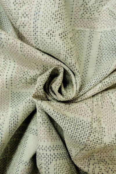 Photo11: O0328F Vintage Japanese kimono  Pale Light Blue TSUMUGI pongee for women / Silk. Flower,   (Grade D) (11)