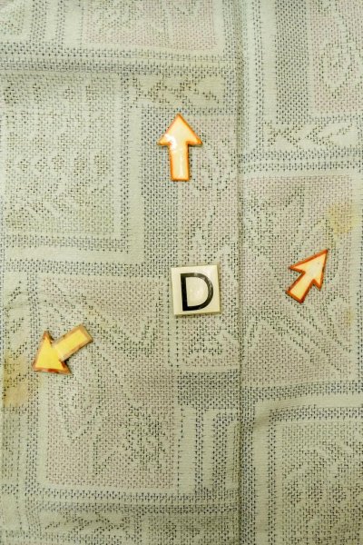 Photo16: O0328F Vintage Japanese kimono  Pale Light Blue TSUMUGI pongee for women / Silk. Flower,   (Grade D) (16)