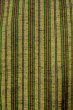 Photo5: Mint O0328G Vintage Japanese kimono  Grayish Yellowish Green TSUMUGI pongee for women / Silk. Stripes   (Grade A) (5)