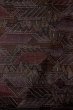 Photo4: O0328H Vintage Japanese kimono  Dark Multi Color ORI woven for women / Silk. House,   (Grade D) (4)