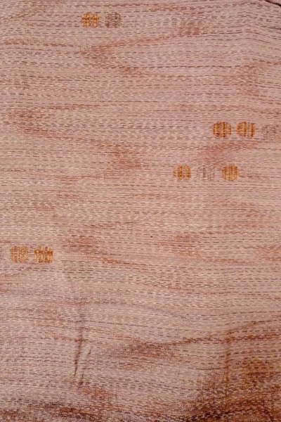 Photo3: O0328J Vintage Japanese kimono  Grayish Pink TSUMUGI pongee for women / Silk. Stream,   (Grade C) (3)