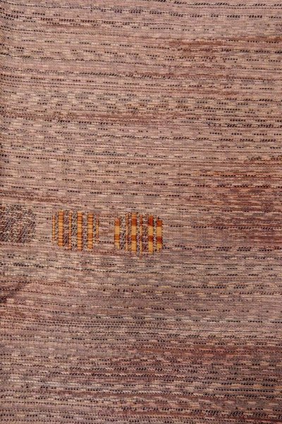 Photo5: O0328J Vintage Japanese kimono  Grayish Pink TSUMUGI pongee for women / Silk. Stream,   (Grade C) (5)