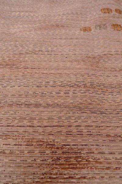 Photo10: O0328J Vintage Japanese kimono  Grayish Pink TSUMUGI pongee for women / Silk. Stream,   (Grade C) (10)