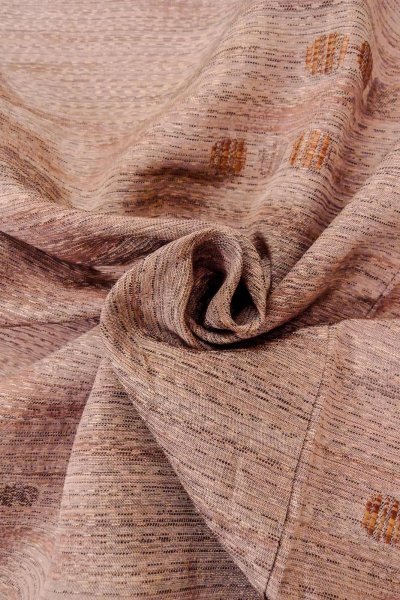 Photo11: O0328J Vintage Japanese kimono  Grayish Pink TSUMUGI pongee for women / Silk. Stream,   (Grade C) (11)