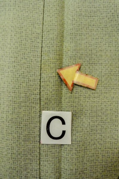 Photo16: O0328M Vintage Japanese kimono  Pale Green TSUMUGI pongee for women / Silk. Flower,   (Grade B) (16)