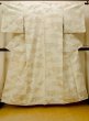 Photo1: O0328O Vintage Japanese kimono  Light Off White TOKAMACHI-TSUMUGI for women / Silk. Tree,   (Grade C) (1)