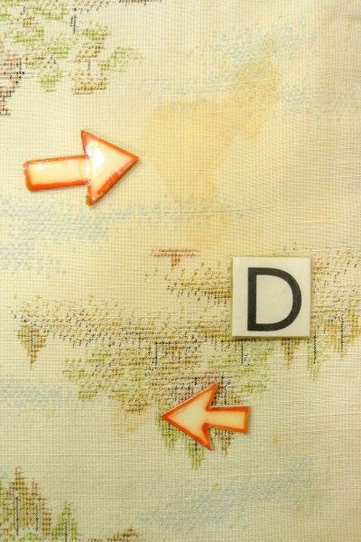 Photo17: O0328O Vintage Japanese kimono  Light Off White TOKAMACHI-TSUMUGI for women / Silk. Tree,   (Grade C) (17)