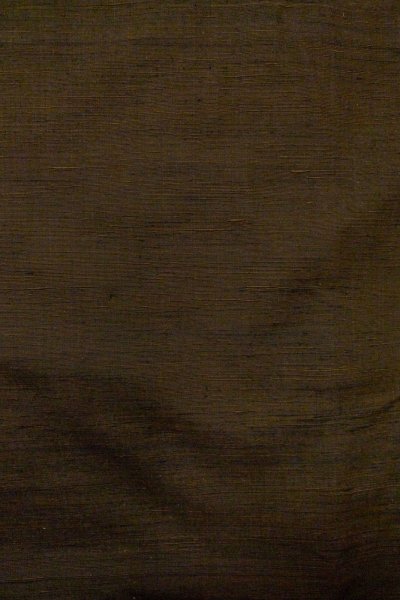Photo4: O0328P Vintage Japanese kimono Dark Brown TSUMUGI pongee for women / Silk. Line (Grade B) (4)