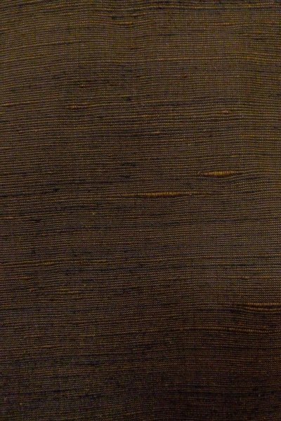 Photo6: O0328P Vintage Japanese kimono Dark Brown TSUMUGI pongee for women / Silk. Line (Grade B) (6)