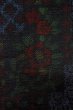 Photo7: O0328R Vintage Japanese kimono Dark Indigo Blue TOKAMACHI-TSUMUGI for women / Silk. Flower, There is a part of tailoring thread. (Grade B) (7)