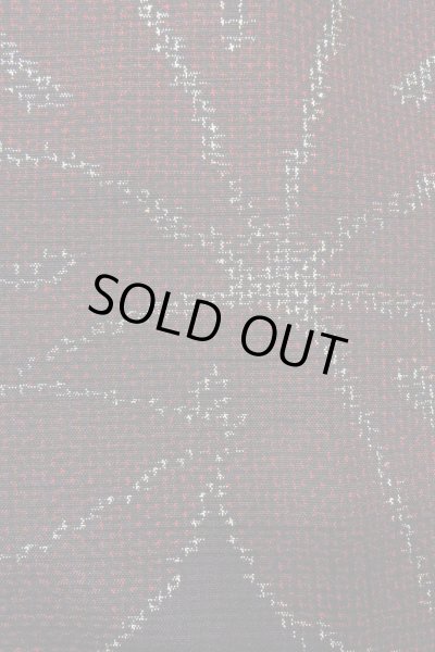 Photo7: O0328S Vintage Japanese kimono Black TSUMUGI pongee for women / Silk. MOMIJI maple leaf (Grade A) (7)