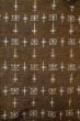 Photo3: Mint O0328T Vintage Japanese kimono Dark Brown TSUMUGI pongee for women / Silk. Abstract pattern (Grade A) (3)