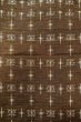 Photo4: Mint O0328T Vintage Japanese kimono Dark Brown TSUMUGI pongee for women / Silk. Abstract pattern (Grade A) (4)