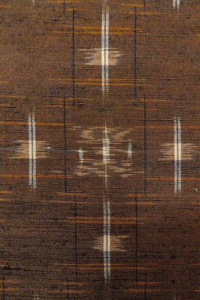 Photo7: Mint O0328T Vintage Japanese kimono Dark Brown TSUMUGI pongee for women / Silk. Abstract pattern (Grade A) (7)