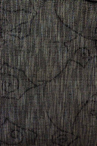 Photo3: O0328U Vintage Japanese kimono Dark Indigo Blue TSUMUGI pongee for women / Silk. Abstract pattern (Grade A) (3)