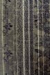 Photo7: O0328V Used Japanese kimono Gray TSUMUGI pongee for women / Silk. Flower (Grade C) (7)