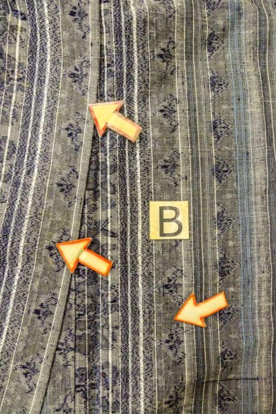 Photo15: O0328V Used Japanese kimono Gray TSUMUGI pongee for women / Silk. Flower (Grade C) (15)