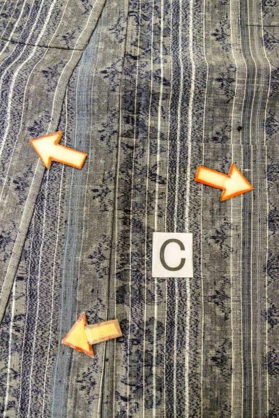 Photo16: O0328V Used Japanese kimono Gray TSUMUGI pongee for women / Silk. Flower (Grade C) (16)