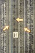 Photo21: O0328V Used Japanese kimono Gray TSUMUGI pongee for women / Silk. Flower (Grade C) (21)